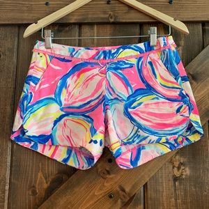 LILLY PULITZER Adie Short Pink Sunset The Sunny Side Sz 00